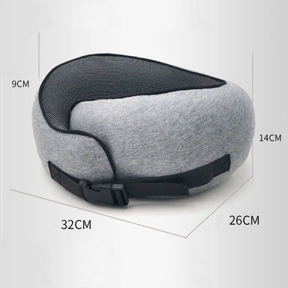 Memory Foam Travel Neck Pillow — U-Shaped Neck Support for Flights, Commuting & Long Journeys