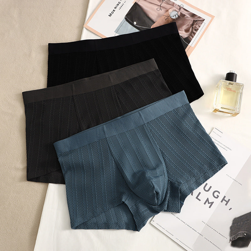 Men's Seamless Quick-Dry Jacquard Boxer Shorts
