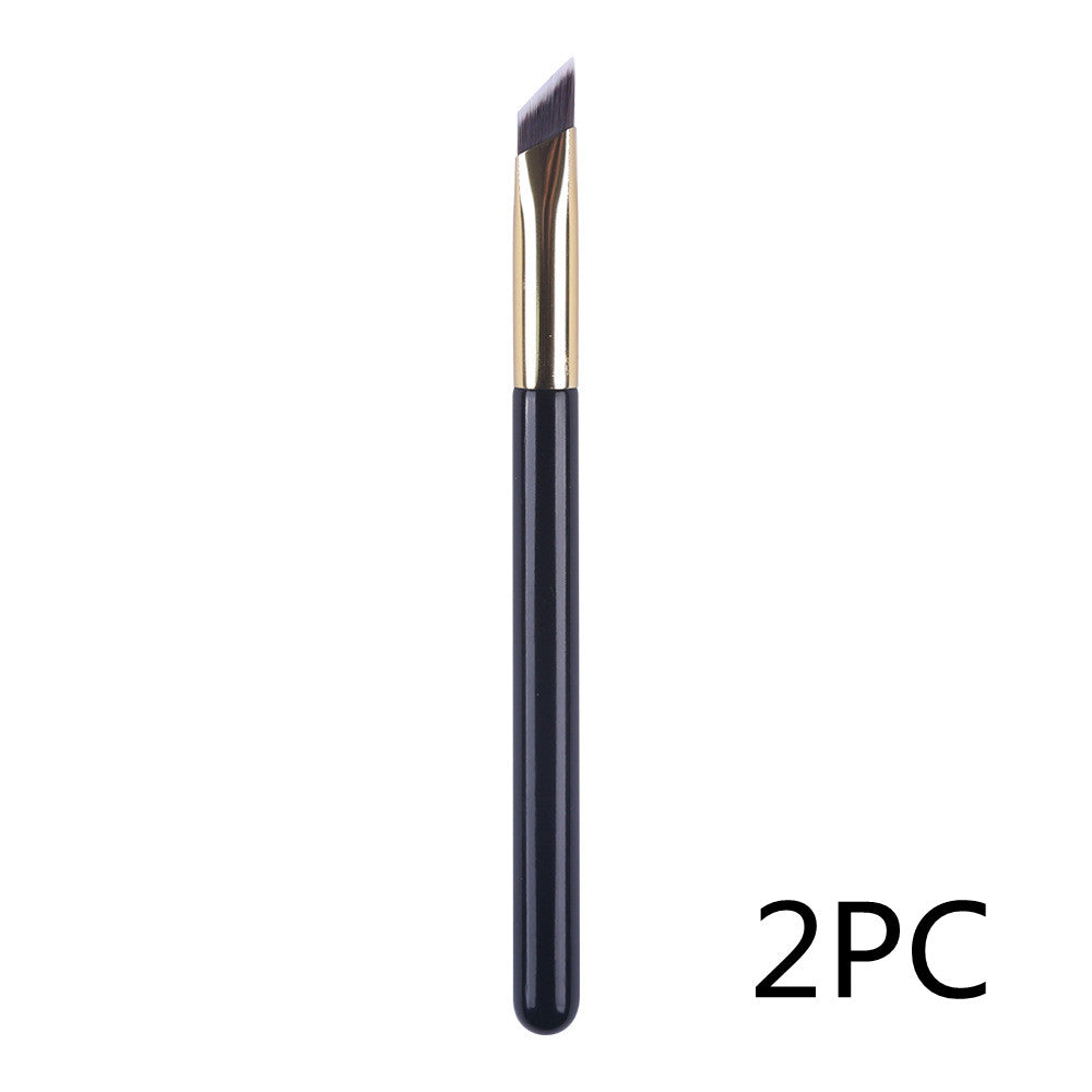 Precision Eyebrow Brush – Nylon Hair, Aluminium Handle, 3 Colours