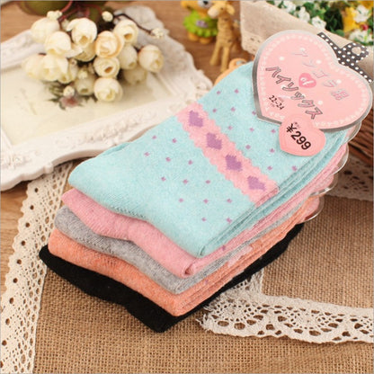Women's Thick Rabbit Wool Cartoon Jacquard Socks | Mid-Tube