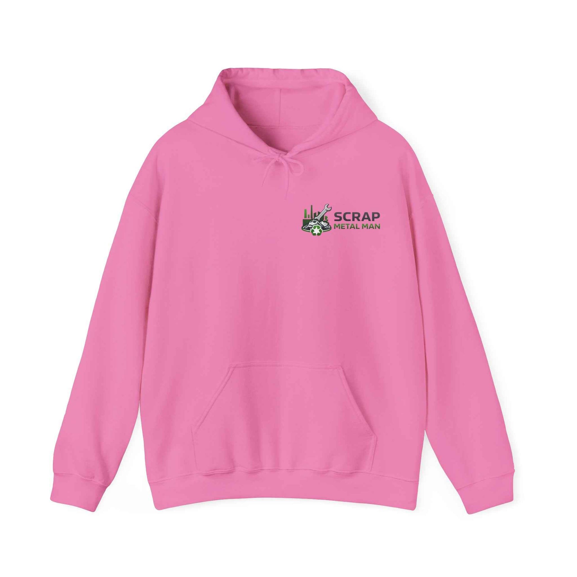 Scrap Metal Man Logo Hoodie – Industrial Style Unisex Sweatshirt