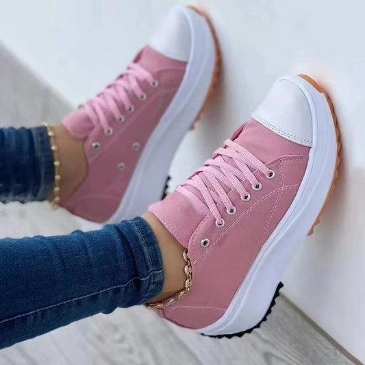 Women's Platform Mesh Casual Trainers | Round Toe Sport Shoes