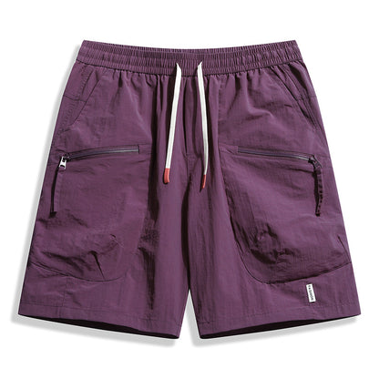 Men's Ice Silk Sports Shorts | Nylon 3D Pocket Outdoor 5-Inch M-4XL
