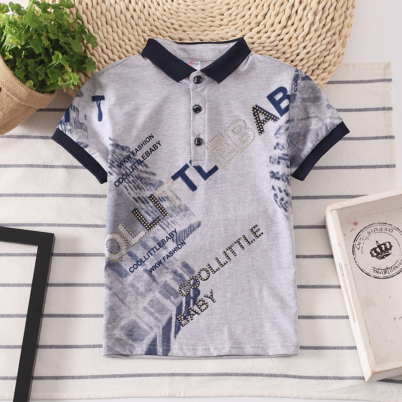 Boys' Short Sleeve Cotton Polo Shirt | Moisture Wicking Kids Top