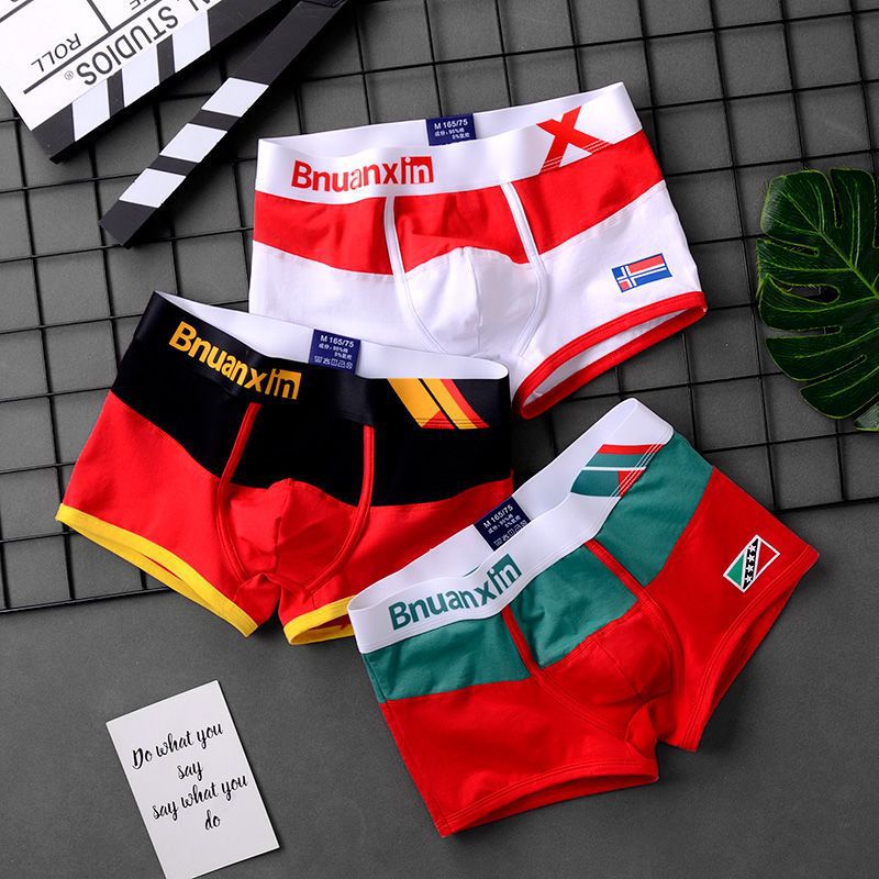 Men's Cotton Boxer Briefs 3-Pack – Breathable Sports Underwear 9 Colour Combos