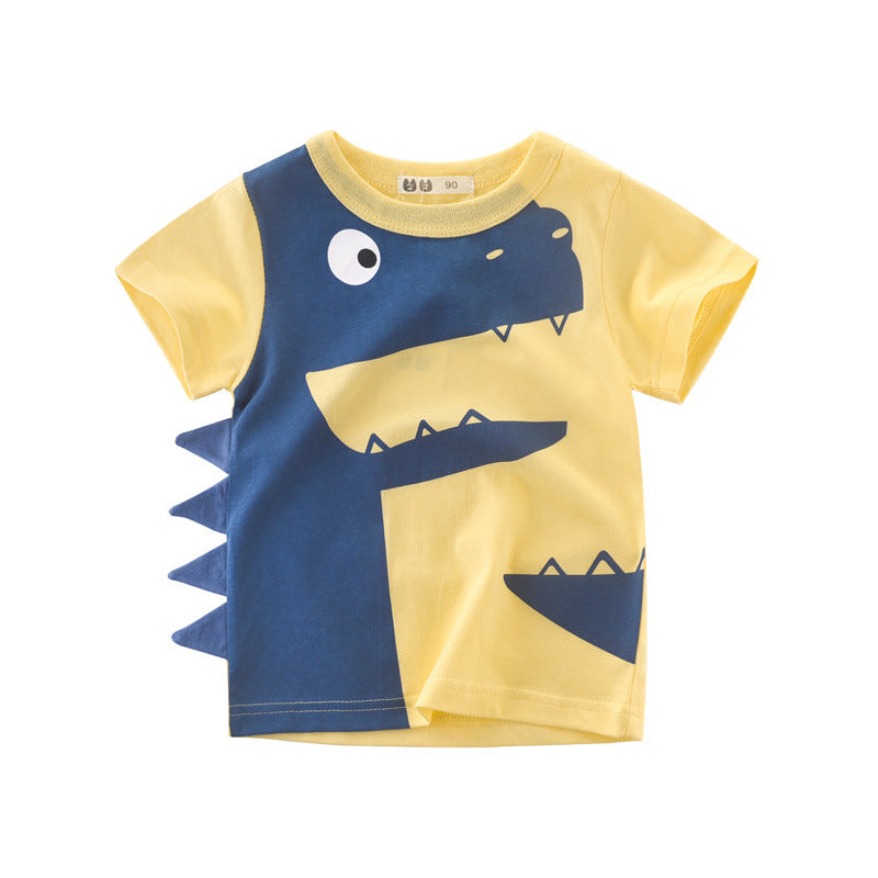 Boys' Short Sleeve Cotton T-Shirt | 100% Pure Cotton, Summer Top