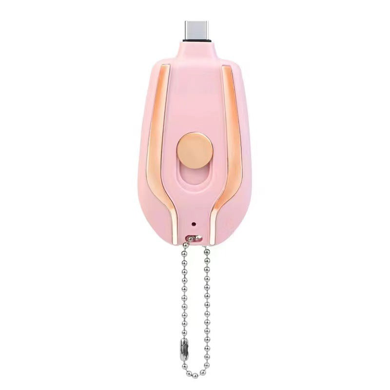 1,500mAh Keychain Emergency Power Bank – Waterproof Carabiner Charger iPhone USB-C Android