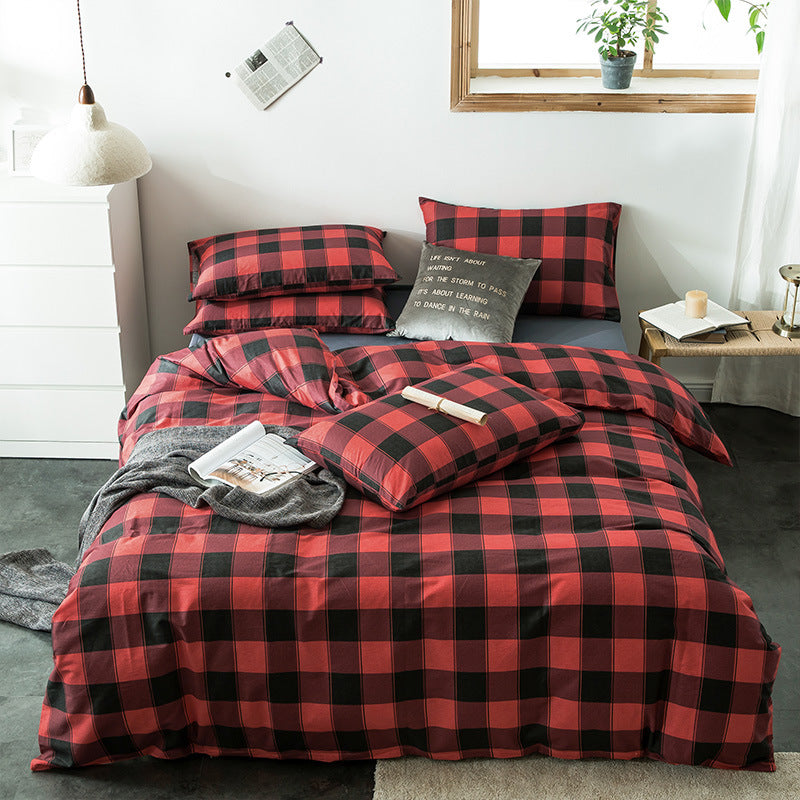 Geometric Quilted Cotton Bedding Set 4 Piece | 15 Designs