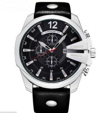Men's Large Dial Fashion Watch – Triple-Eye Chronograph Style, 7 Designs