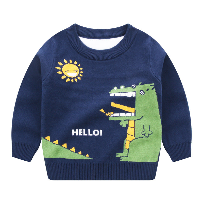 Boys' Double-Layer Cotton Sweatshirt | Warm Kids Top 90–140cm