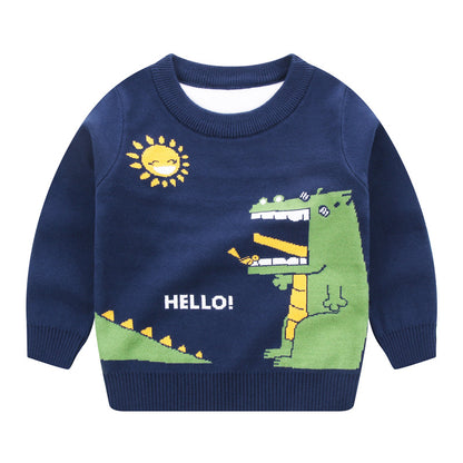 Boys' Double-Layer Cotton Sweatshirt | Warm Kids Top 90–140cm