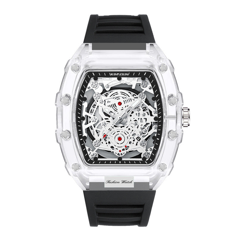 Men's Transparent Quartz Watch | 6 Colours | Matching Dial & Strap