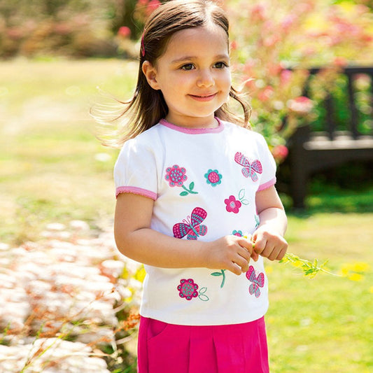Kids Cartoon Print Short Sleeve Cotton T-Shirt – Class A