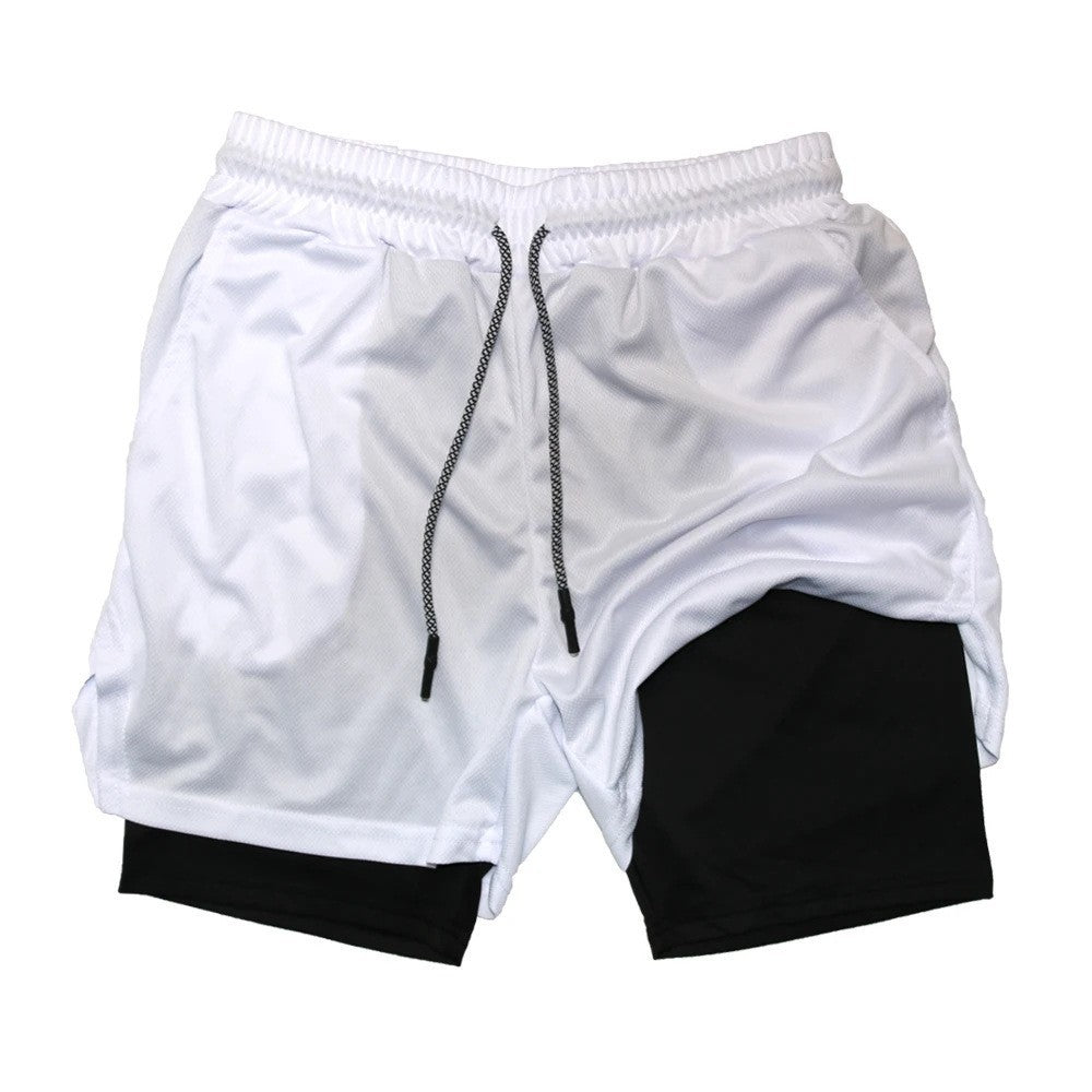 Men's Double-Layer Quick-Dry Sports Shorts | Pockets M-3XL