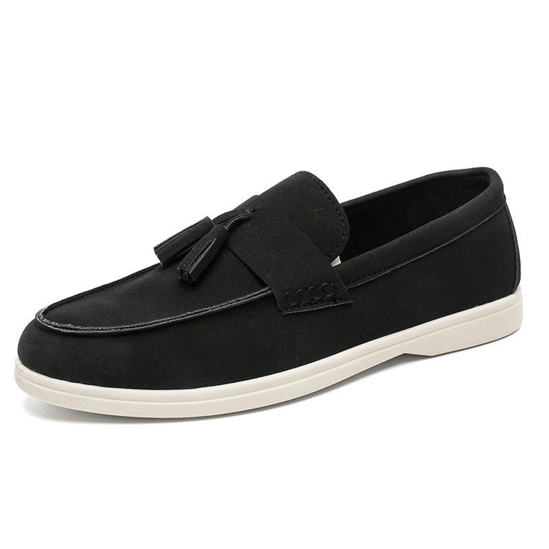Men's Suede Tassel Brogue Slip-On Loafers | EU 39-45