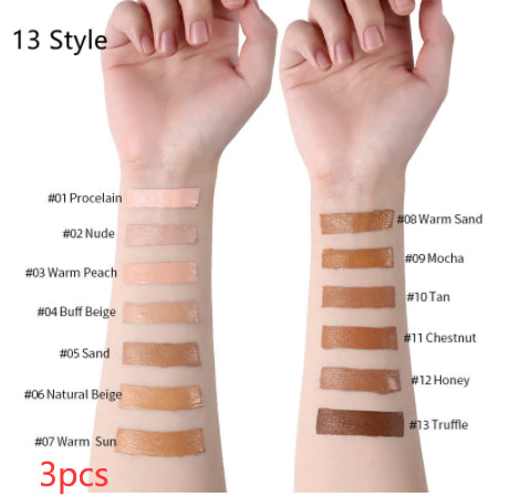 Oil-Control Liquid Foundation & Concealer – 13 Shades, Multi-Pack