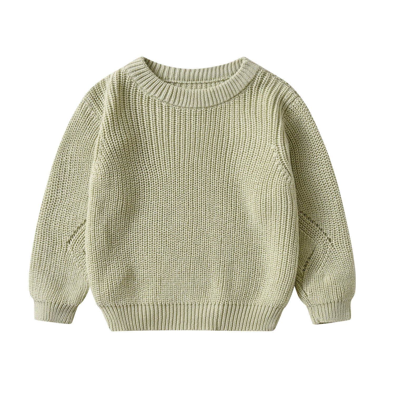 Kids Solid Colour Cotton Knitted Pullover Sweater | Unisex Jumper