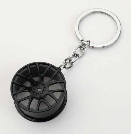 3D Wheel Hub Alloy Keychain | Car Modification Charm | JP Collections