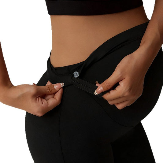 Maternity High Waist Flare Trousers - Tummy Support