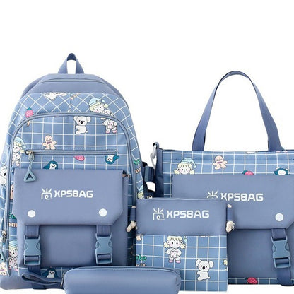 Girls Primary School Nylon Backpack – 5 Colours