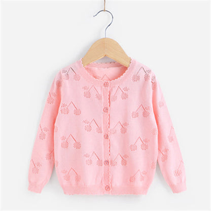 Girls' Knit Cardigan | Soft Diagonal-Tie Children's Knitwear