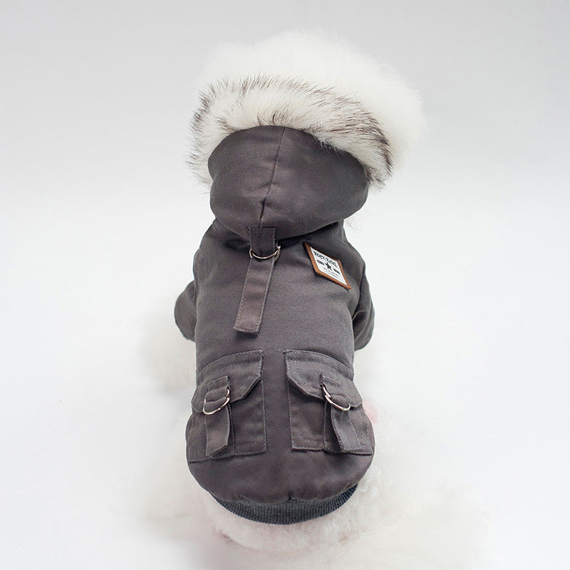 Small Dog Hoodie Coat | Warm Cotton Overalls | 3 Colours
