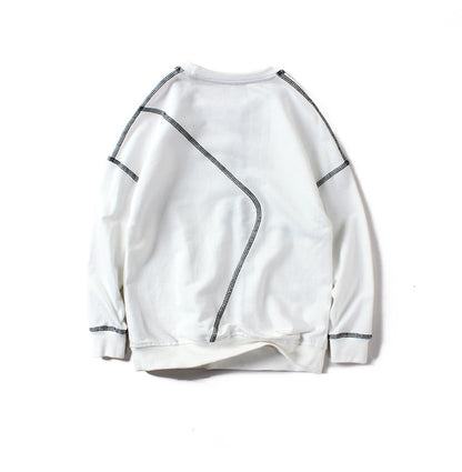 Children's Contrast Stitch Knit Sweater | Boys Round Neck Pullover Jumper