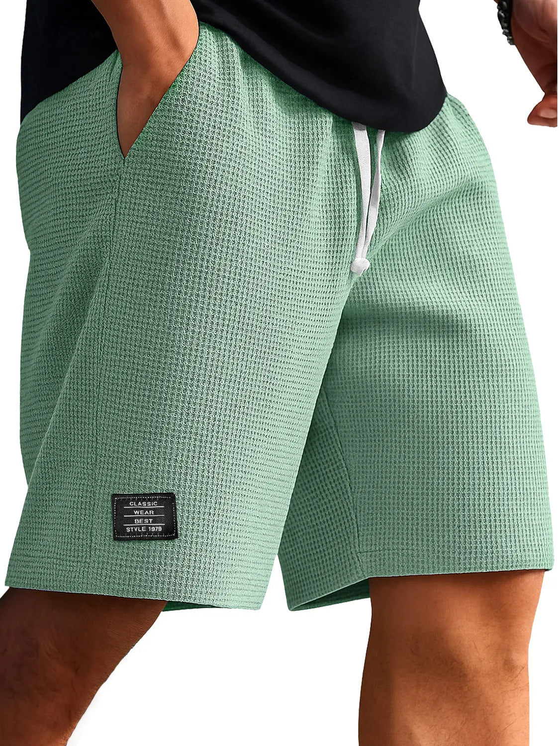 Men's Waffle-Weave Cropped Shorts | 10 Colours M-4XL
