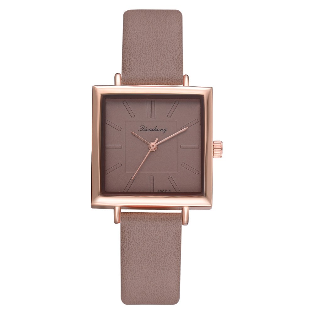 Women's Square Bracelet Quartz Watch | Crystal Leather Strap Dress Watch in 7 Colours