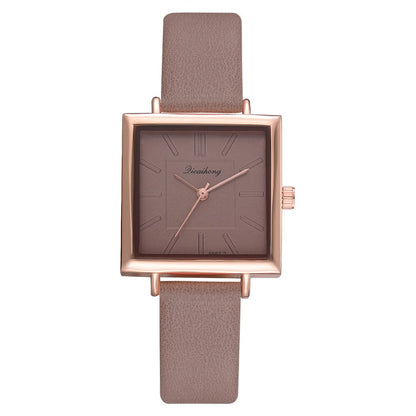 Women's Square Bracelet Quartz Watch | Crystal Leather Strap Dress Watch in 7 Colours