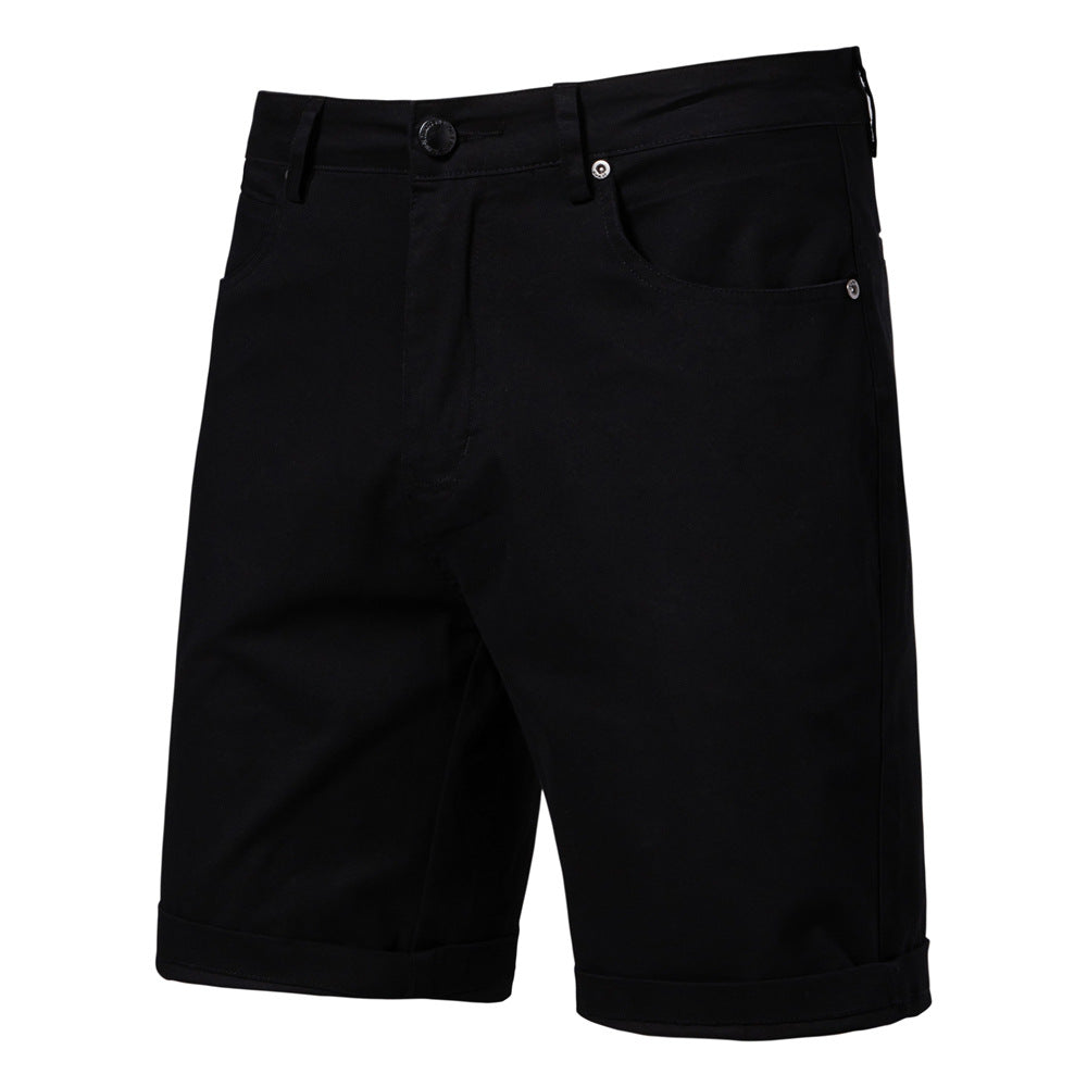 Men's Cotton Slim-Fit Cropped Trousers | Straight Leg Waist 30-38"