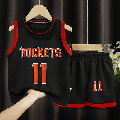 Boys Sports Basketball Suit Set | Short Sleeve & Trousers | Heights 90-160cm