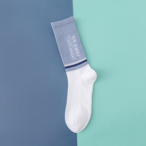Men's Breathable Cotton Mid-Calf Socks – One Size | 6 Colours