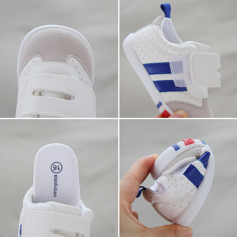 Kids PU Leather Velcro Low-Top Shoes | Sizes 14-20