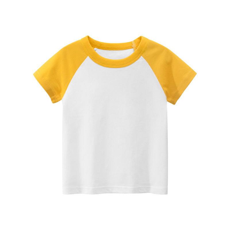 Children's Short Sleeve Solid Colour T-Shirt | 100% Cotton, Unisex
