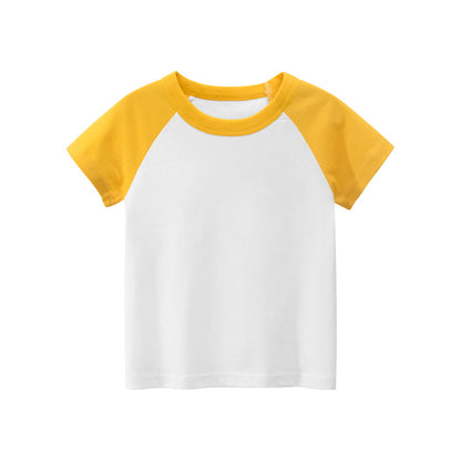 Children's Short Sleeve Solid Colour T-Shirt | 100% Cotton, Unisex