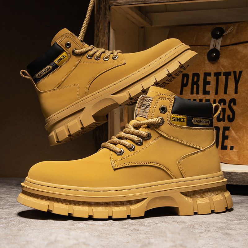 Men's Classic Martin Boots | Workwear Lace-Up Mid-Calf