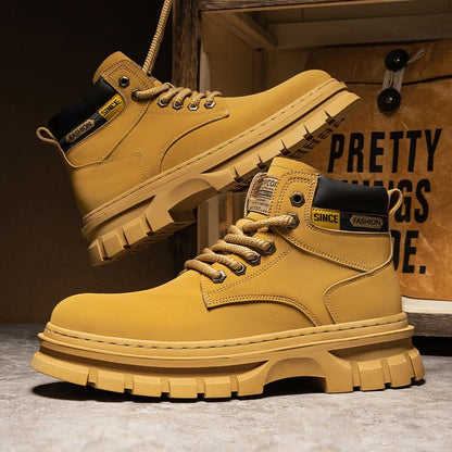 Men's Classic Martin Boots | Workwear Lace-Up Mid-Calf