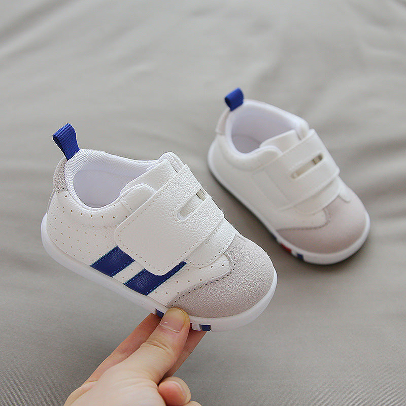 Kids PU Leather Velcro Low-Top Shoes | Sizes 14-20