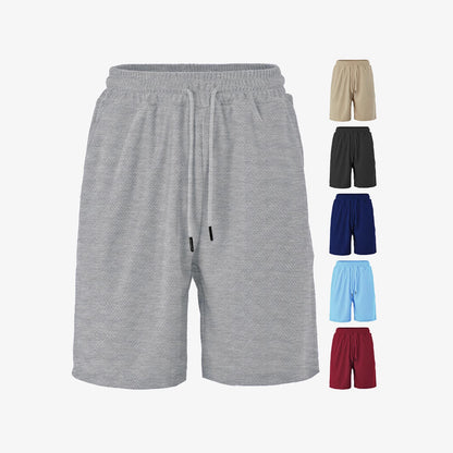 Men's Towel Jacquard Casual Shorts | Polyester Loose Fit S-3XL
