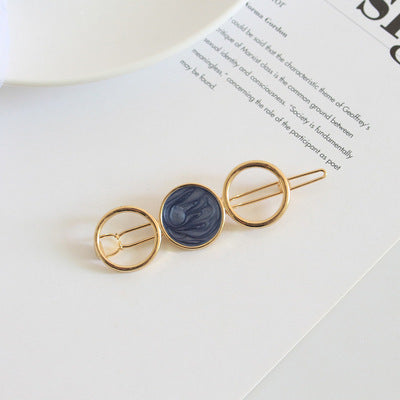 Geometric Opal Crystal Hairpin – Korean Style Silver-Plated | 4 Colours