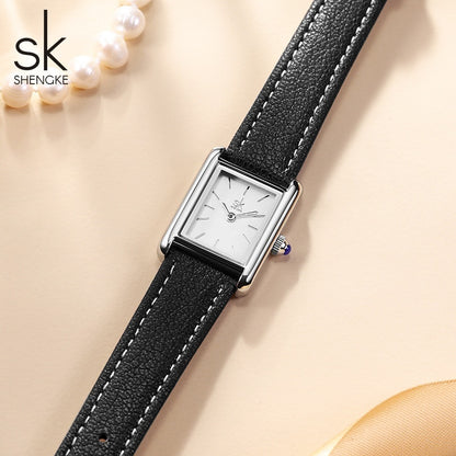 Women's Square Dial Quartz Watch | Retro Fashion Timepiece