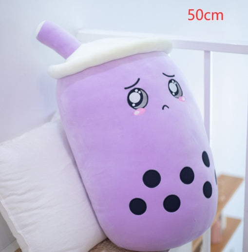 Boba Tea Plush Pillow Cushion - Soft Bubble Tea Stuffed Toy
