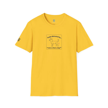 'Easily Distracted By…wait, is that a dog?' Cartoon Dog Graphic Tee