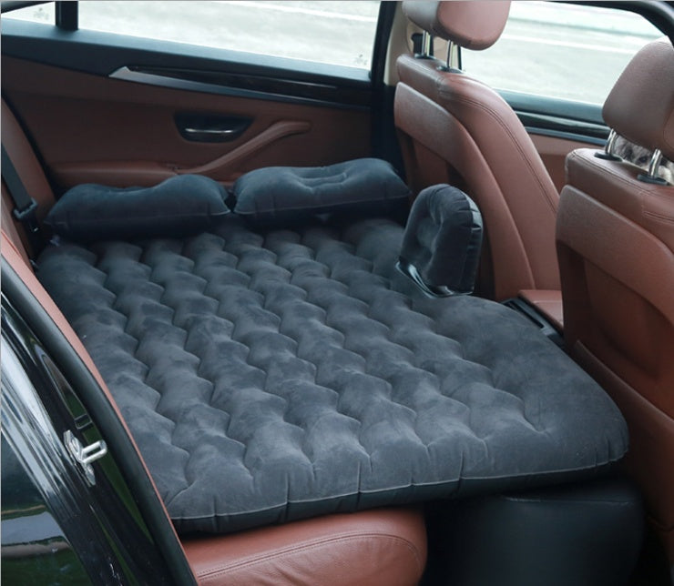 Inflatable Car Bed – Flocked, Universal 5-Seater Fit, 8 Colours