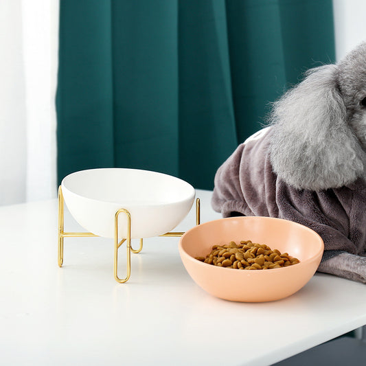 Ceramic Pet Bowl | Food & Water Dish | With or Without Stand