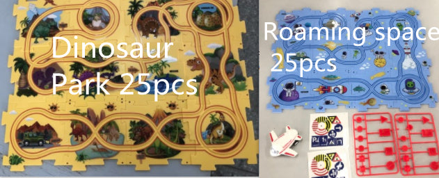 DIY Electric Puzzle Rail Car Track Set — Educational Toy for Kids
