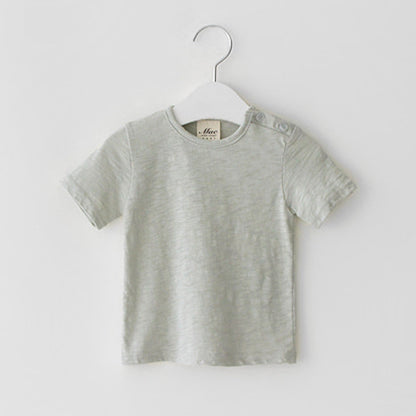 Baby Cotton Plain Short Sleeve T-Shirt – Soft Moisture-Wicking Top