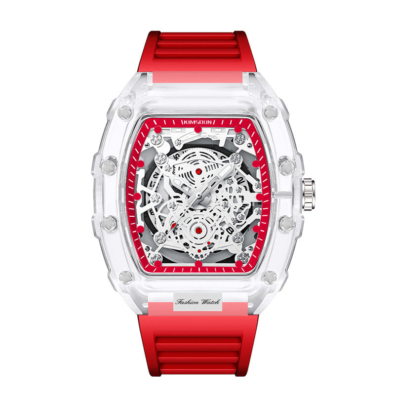 Men's Transparent Quartz Watch | 6 Colours | Matching Dial & Strap