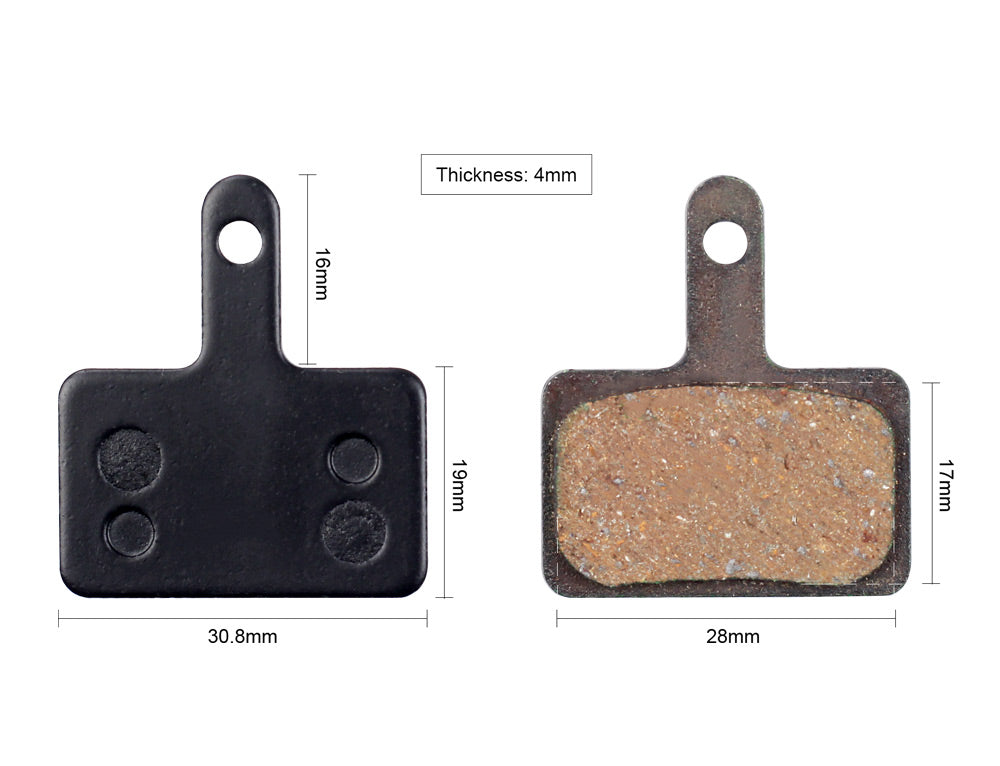 BIKEIN Mountain Bike Brake Pads – Resin Disc Brake Pads Single & 4-Pair Pack